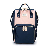 Wickelrucksack POP von Dokoclub in Dunkelblau / Navy und rosa